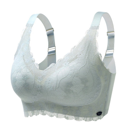 One-Piece Fixed Cup Seamless Bra Without Rims Push-Up Anti-Sagging Breast Reduction Adjustable Sports Large Size Bra