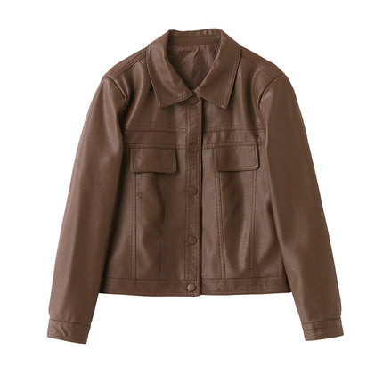 Haining Vegetable Tanned Sheepskin 2025 Spring and Autumn New Genuine Leather Clothing Women's Small Casual Jacket Coat Short Women