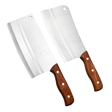 Wooden Handle Wire-drawing Household Kitchen Knife Handmade Chopping Dual-purpose Knife Sharp Slice Knife Special for Chef Knife Set Knife
