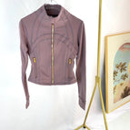 Lotus pink gold zipper short jacket / 2/s code