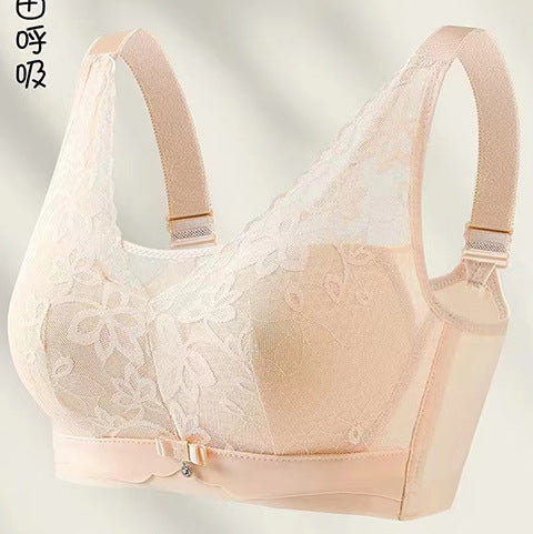 Large Bust Appears Smaller, Slimming Wireless Bra, Strapless, Comfortable, Breathable, Push-Up, Cross-Border Export, C Cup Wireless Underwear