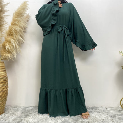 Cross-Border Exclusive Supply of New Fashion Women's Solid Color Patchwork Dress 6530