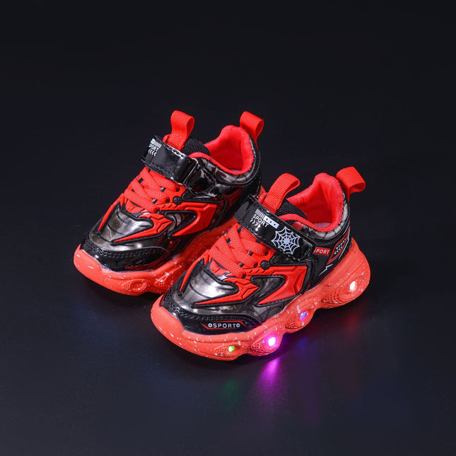 2024 spring and autumn new children's sneaker LED luminous children's shoes 1-6 years old boys casual shoes children's shoes with lights