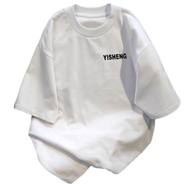 100% Pure Cotton Heavyweight Round Neck T-Shirt Top 2025 Summer New Fat mm Plus Size Couple Wear Short-Sleeved T-Shirt Bottoming Shirt