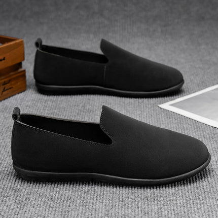 Spring and Autumn New Solid Color Versatile Stylish Men's Loafers Breathable Casual Office Commute Slip-On Shoes