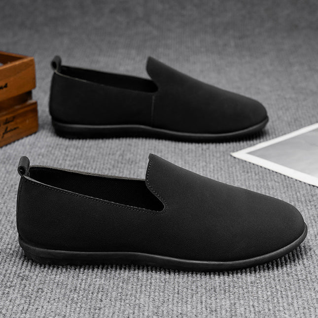 Spring and Autumn New Solid Color Versatile Stylish Men's Loafers Breathable Casual Office Commute Slip-On Shoes
