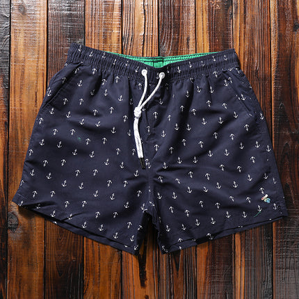Gailang Men's Small Shark Quick-Drying Beach Pants Can Be Used in the Water for Casual Dopamine Surfing with Lining Three-Point Shorts