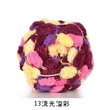 Big ball ball coarse wool round thread loop crochet sofa cushion carpet cushion handmade DIY woven material bag
