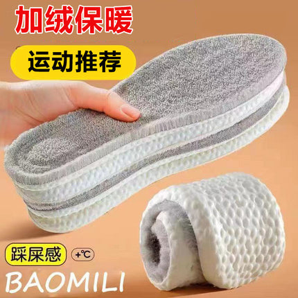 Wholesale Winter Fleece-Lined and Thickened Shoes with Imitation Alpaca Wool Warm Insoles, Cold-Proof, Moisture-Absorbing, Sweat-Absorbing, Odor-Resistant Felt Insoles