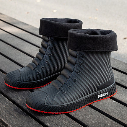 New Rain Boots for Men and Women, Waterproof Shoes, Short-Tube Adult Fashion Student Korean Style Mid-Tube Non-Slip Water Boots, Trendy and Versatile