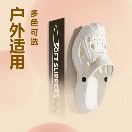 Croc Shoes Men's Outdoor Wading Shoes New Anti-Slip Slippers Outer Wear Deodorant Eva Seaside Toe-Cap Garden Shoes for Men