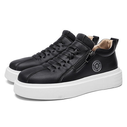 Large Size Men's Sneakers, Classic Versatile Casual Shoes, Soft Soles, Comfortable Student Black Sports Style Korean Style Breathable Shoes