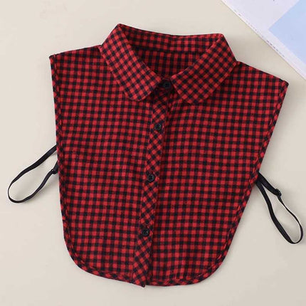 Winter Decorative Collar Women's Autumn and Winter All-match Shirt Collar Fake Collar Plaid Collar Point Collar Men's and Women's Casual Decorative Collar