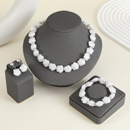 French Retro Elegant Baroque Special-Shaped Large Pearl Necklace suit Light Luxury Niche High-Level Design Elegant