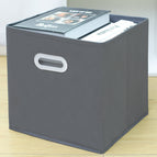 Gray double-sided portable drawer without lid (plastic buckle) / Large size (28*28*28cm)