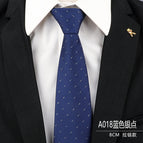 8cm-A018 Blue Silver Dot Zipper