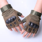 Hard shell half finger green / M