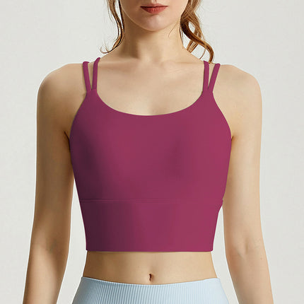 One-piece Sports Underwear Women's Anti-shock and Anti-sagging High-strength Running Bra Yoga Vest Women's Fixed Cup Cross-border