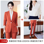 Caramel suit + pants + shirt / S