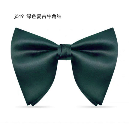 bridegroom groomsman bow tie red leather velvet studded men's wedding dress accessories host banquet bow blue british