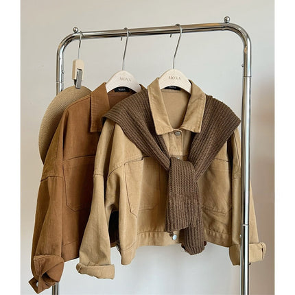 Short Denim Coat Women's Strap Shawl Korean Style Loose 2025 New Autumn Short Jacket Trendy Ins Top