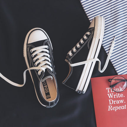 Autumn and Winter White Shoes for Women 2023 New Autumn White Canvas Shoes Casual Sneakers Cloth Shoes Ball Shoes