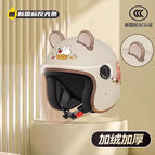 One size fits all / Warm winter travel recommends new national standard 3c-khaki bear [hd anti-fog long mirror + coffee ears] to keep out the cold and keep warm|Warmth comes out
