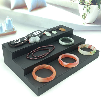 Live Broadcast Stage Leather Jade Jewelry Three-Layer Jewelry Rack Counter Jewelry and Toys Organizing Display Display Props Display Rack