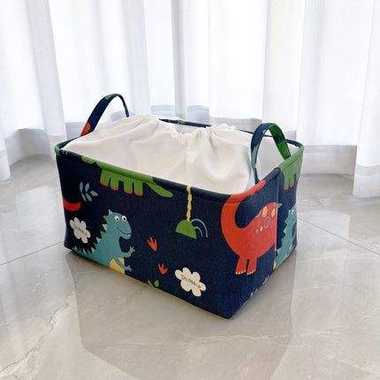 Dust-proof Dinosaur Storage Basket Fabric Toy Storage Basket Dinosaur Three-piece Set Handheld Artifact Desktop Finishing