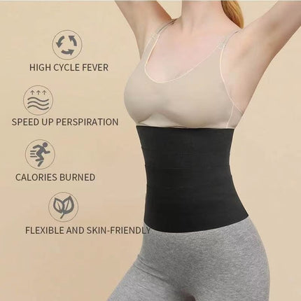 Cross-border abdomen belt sports corset waist belt yoga fitness adjustment winding belt elastic abdomen waist trainer