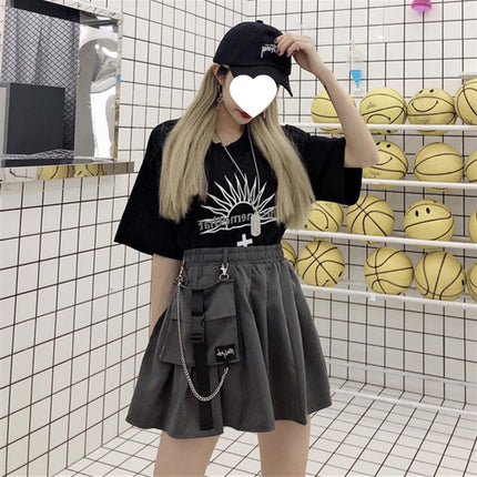Pleated Skirt Short Skirt High Waist Black Skirt Women's A-Line Skirt 2020 New Skirt Tutu Skirt Student Summer