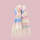 Thickened large stripes-blue and pink