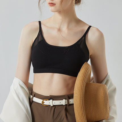 Summer Breathable Thin One-piece Camisole Vest with Chest Pad Wear-free bra Push-up Shaped bra bra