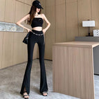Black Chain Split Pants / S