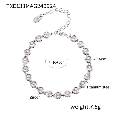 INS Internet Celebrity Bohemian Zircon Bracelet Simple Advanced Dopamine Necklace Advanced Temperament Jewelry suit