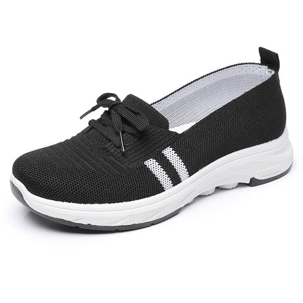 Shoes for Women Spring & Fall New Cloth Shoes Women's Flats Breathable Shallow Mouth Flats Casual Shoes Soft Sole Non-Slip Mother's Walking Shoes