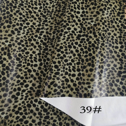 Pu Leopard Print Leather Fabric Anime DIY Imitation Cotton Velvet Base Printed Crafts Home Furniture Artificial Leather Bags