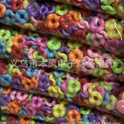 solid color color beads diy bracelet string loose beads material children beaded handmade keychain jewelry accessories