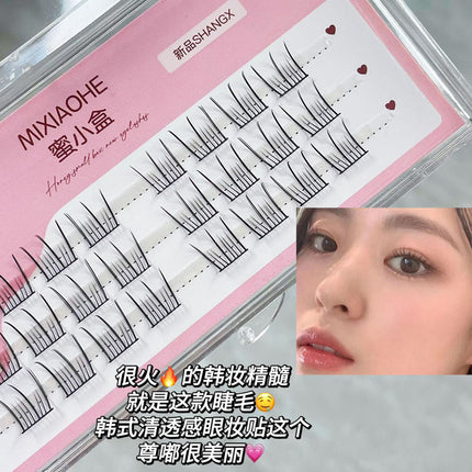 Korean Girl Group Idol Eyelashes! Boiled Water Makeup, Discreet Fake Makeup, Clear and Pure Desire False Eyelashes, Ten Rows of Eyelashes