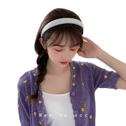 Trendy Candy-Colored Headbands Dopamine Sweet Headbands Face Washing Hair Bands Women Solid Color Fresh Style Wholesale