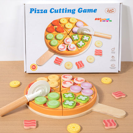 Children's Wooden Fruit and Vegetable Pizza Che Che Le Kindergarten Play Home Kitchen 234-year-old Educational Toys