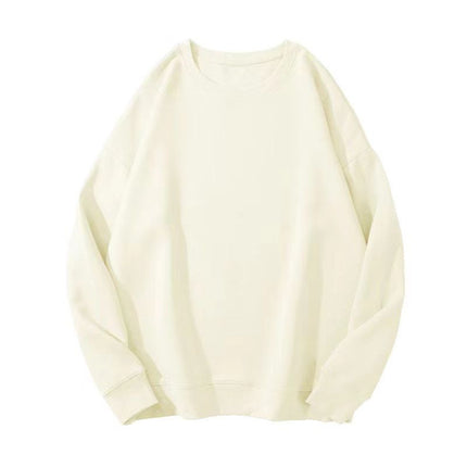 190g sweater women's autumn and winter round neck pullover women's sweater thickened thin velvet solid color plus size loose class clothes sweater women