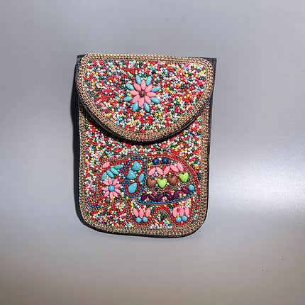 Ocean Series Exquisite Heavy-Duty Rice Bead Shoulder Bag Qingdao Ocean World Travel Souvenir Mobile Phone Bag Cross-Body Bag