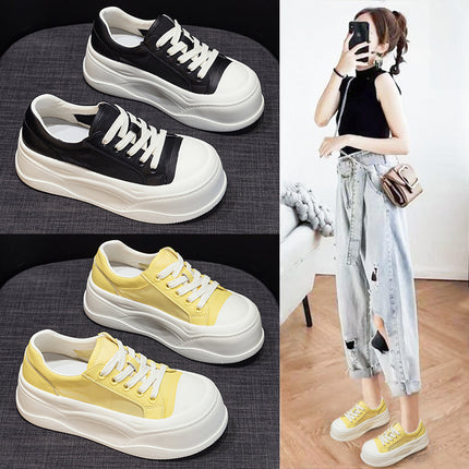 Women's White Sneakers 2026 Summer New Thick-Soled Height-Increasing Versatile Breathable Mesh Casual Lightweight Trendy Sports Shoes