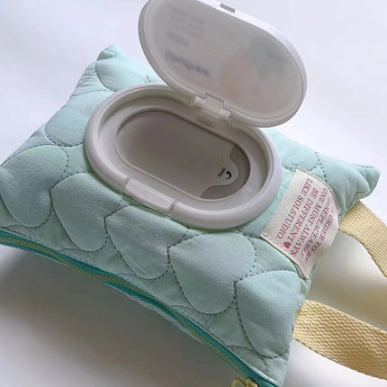 New Ins Macaron Color Wipes Storage Bag Car Tissue Bag Baby Stroller Wipes Hanging Bag