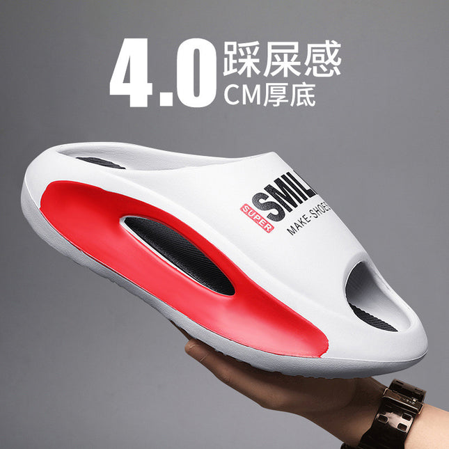Summer Painting and Dung-feeling Eva Slippers Men's Outdoor Wear Fashionable Outdoor Sports Soft Bottom Beach Coconut Slippers for Men