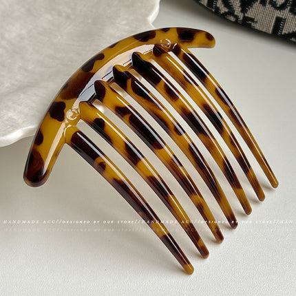 European and American Cross-border Foreign Trade High-end Leopard Hair Accessories All-match Hair Combs and Combs for Girls Simple and Fresh Hair Cards