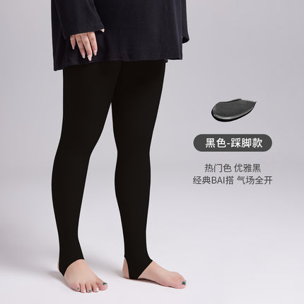 Base socks women's stockings spring and autumn plus size skin color light leg artifact pantyhose women's autumn and winter fleece-lined thickened water light socks