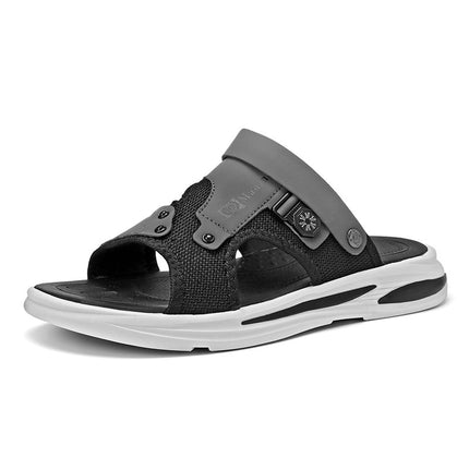 Beach Slippers for Men, Summer Outer Wear, Home Bathroom Bathing, Non-Slip Thick-Soled Sports Driving Sandals for Men