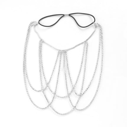 Multi-Layered Cross Rhinestone Chain Full of Crystals, Heavy-Duty Fashion Beach Nightclub Tassel Leg Chain for Women, Handmade Crystal European and American Style